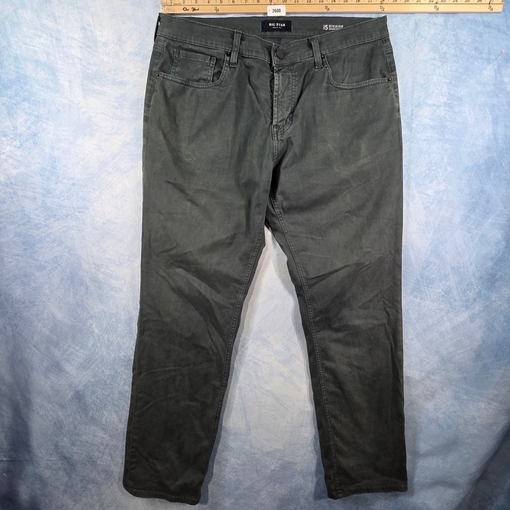 Big Star Division 15 Modern Straight‎ Pants Mens 36S Charcoal Gray Nova XVI